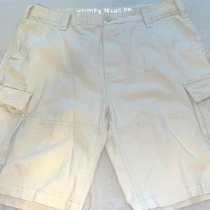 Men’s nautical jeans company 38W cargo khaki shorts